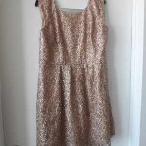 Sparkly Gold Fit/Flare Dress!
